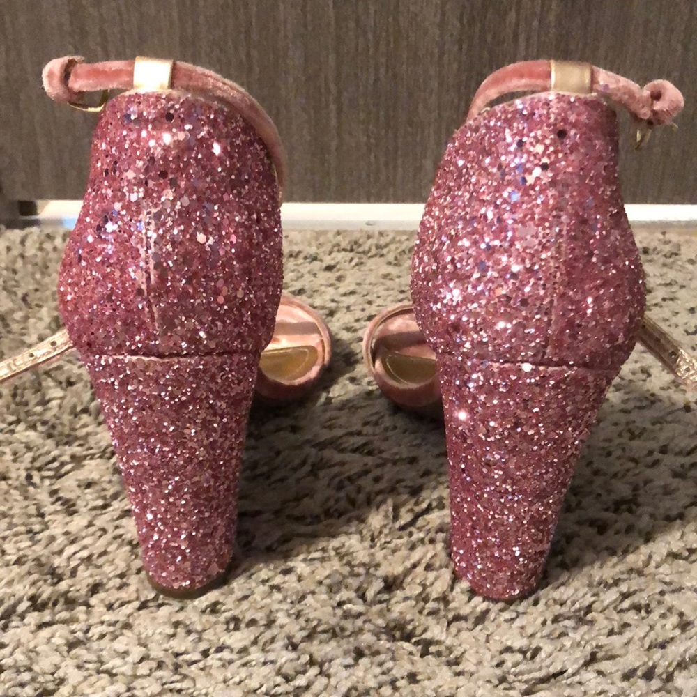 Guess BamBam Block Heel Glitter Dress Sandals